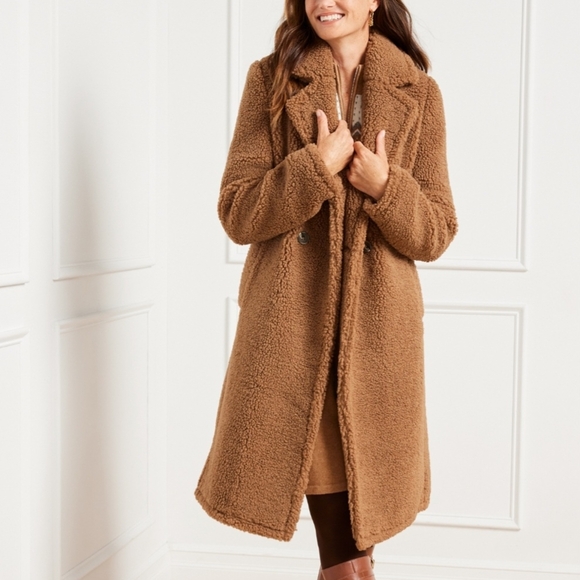 Talbots Black Label Jackets & Blazers - Talbots‎ Brown Teddy Jacket Plush Oversized Design
